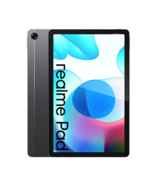 اشتري realme pad رامات 4 جيجا وذاكرة 64 جيجا مع شاشة 10.4 بوصة وبطارية 7100 مللي أمبير. متاح بلون رمادي أنيق مع ضمان سنة وتوصيل سريع عبر Cairo Drop.