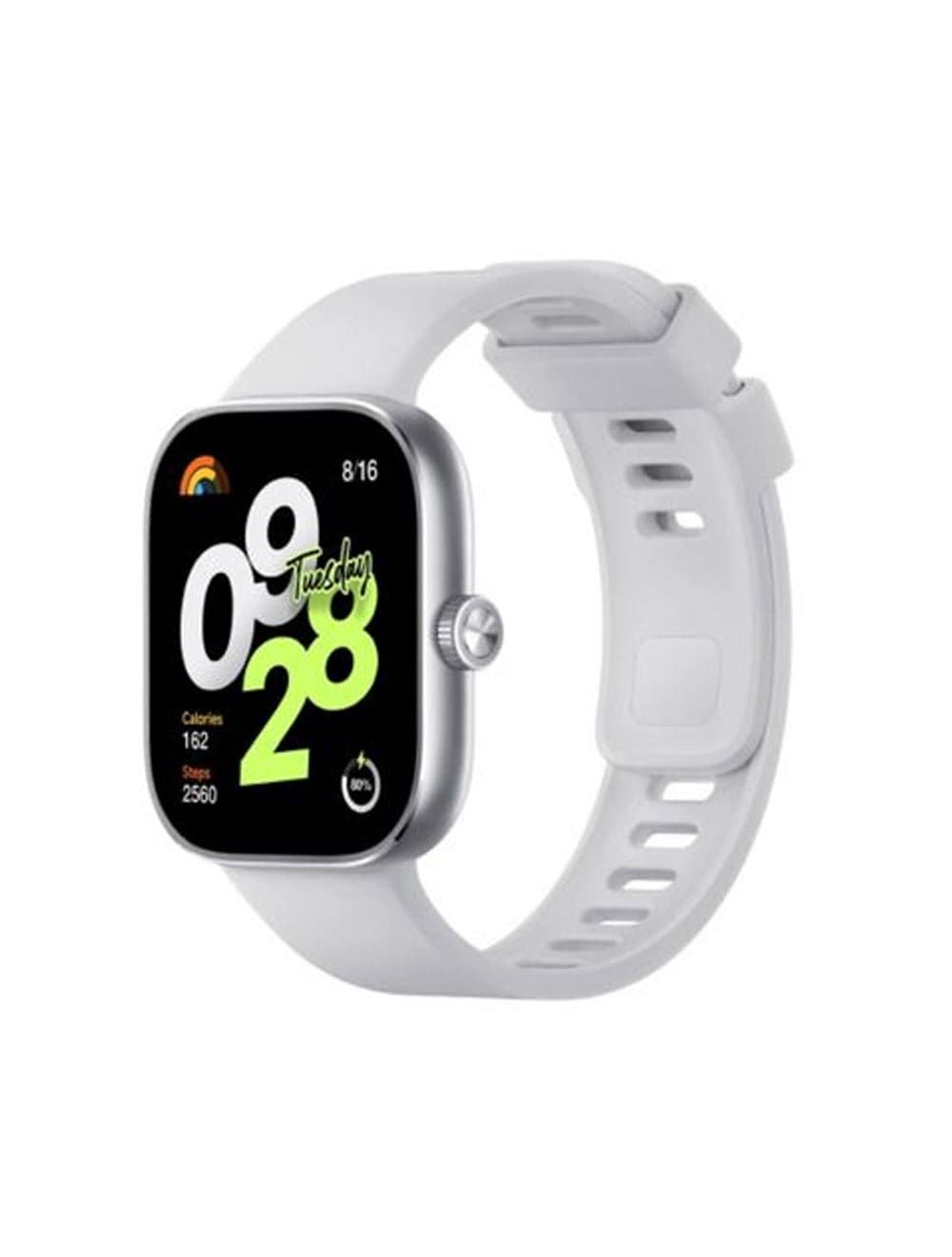 ريدمي ساعة ذكية 4 - فضي بشاشة 1.97 بوصة، بطارية 20 يومًا، مكالمات بلوتوث، 150 وضع رياضي، GPS دقيق. Redmi Watch 4 Silver with 20-day battery & GPS.