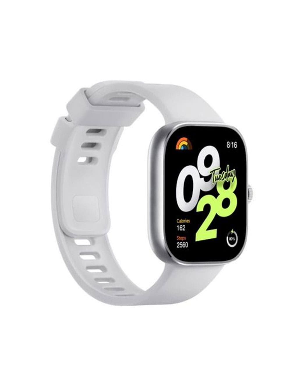 ريدمي ساعة ذكية 4 - فضي بشاشة 1.97 بوصة، بطارية 20 يومًا، مكالمات بلوتوث، 150 وضع رياضي، GPS دقيق. Redmi Watch 4 Silver with 20-day battery & GPS.
