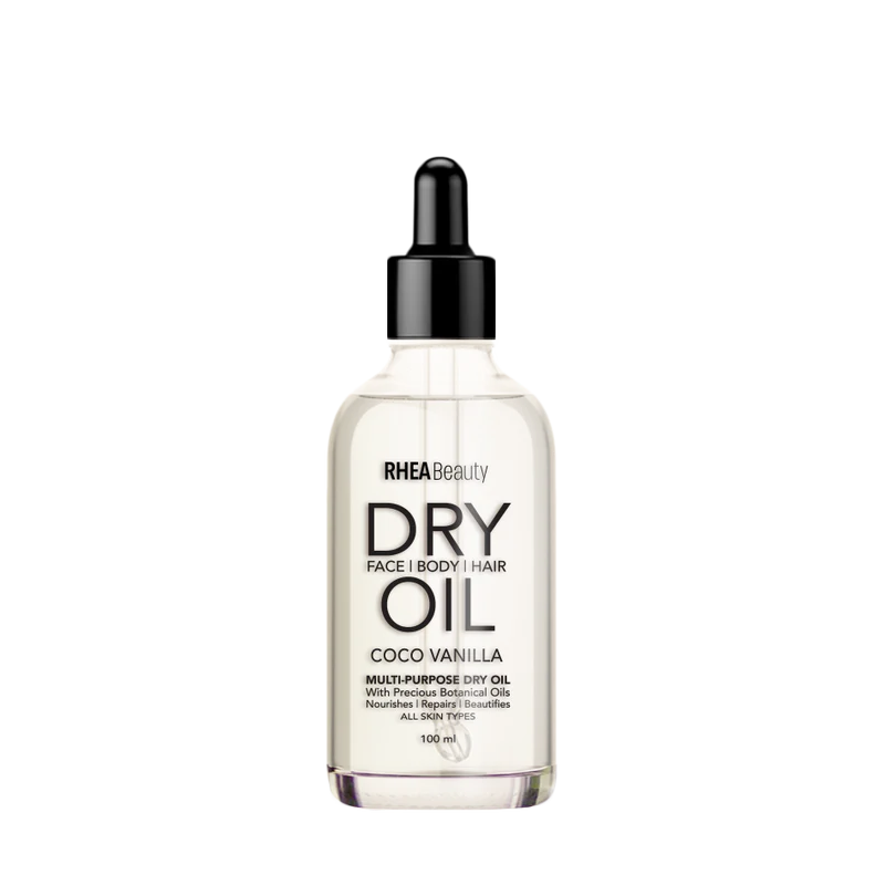 زيت ريا بيوتي dry oil يمنح بشرتك ترطيبًا عميقًا ولمعانًا طبيعيًا مع لمسة عطرية مميزة، Rhea Beauty dry oil keeps your skin soft, radiant and nourished all day.