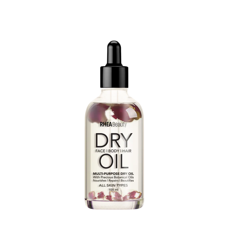 زيت ريا بيوتي dry oil يمنح بشرتك ترطيبًا عميقًا ولمعانًا طبيعيًا مع لمسة عطرية مميزة، Rhea Beauty dry oil keeps your skin soft, radiant and nourished all day.