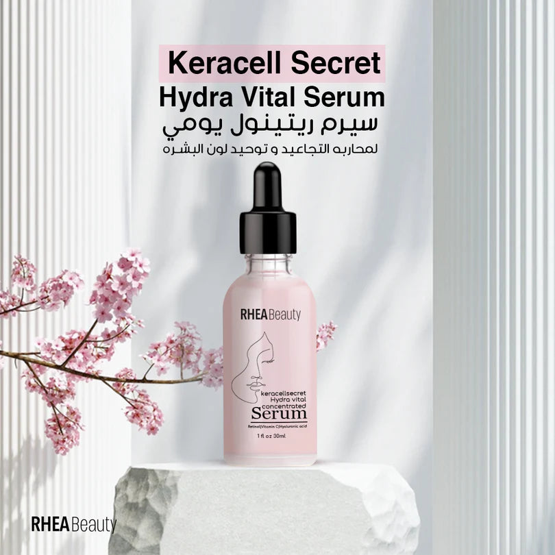 سيروم تجاعيد يعيد نعومة البشرة ويحسن الخطوط الرفيعة مع الريتينول Kerasyl Secret Retinol Serum for smoother, brighter, youthful-looking skin.
