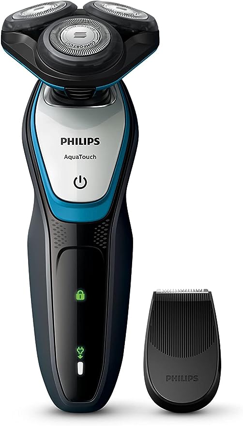 Philips AquaTouch Wet and Dry Electric Shaver, Black - S5070