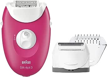 Braun Circus Aperu Epilator with Washable Pink Raspberry Body, SE3410