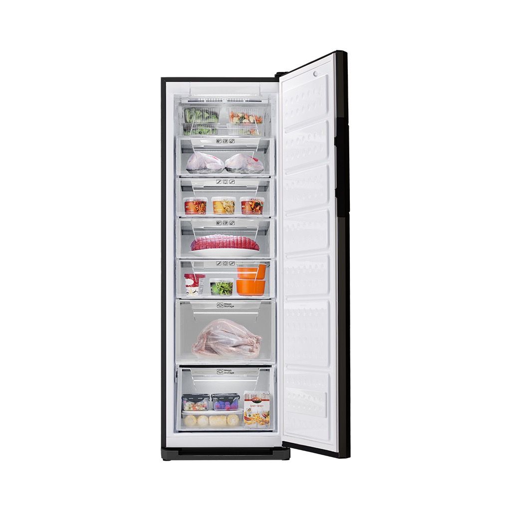 ديب فريزر شارب 7 درج انفرتر نوفروست 300 لتر، شاشة ديجيتال موفرة للطاقة. Sharp 7 Drawer Deep Freezer 300L Digital Inverter Energy Saving.