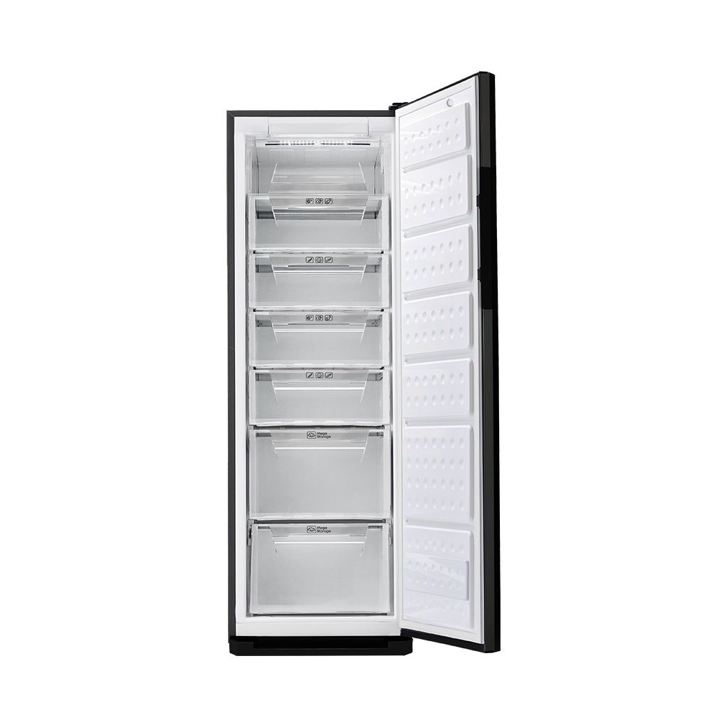ديب فريزر شارب 7 درج انفرتر نوفروست 300 لتر، شاشة ديجيتال موفرة للطاقة. Sharp 7 Drawer Deep Freezer 300L Digital Inverter Energy Saving.