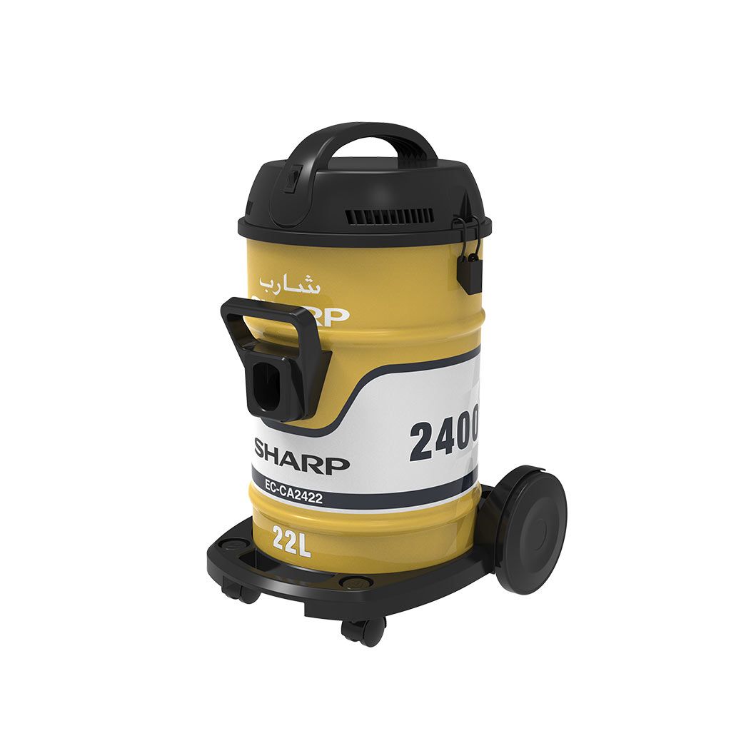 مكنسة برميلية شارب EC-CA2422-X 2400 وات سعة 22 لتر مع توصيل وضمان سنتين – Sharp Drum Vacuum Cleaner 2400W for powerful cleaning.