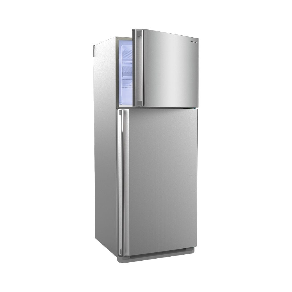 ثلاجة شارب 396 لتر نوفروست مع Hybrid Cooling وAg+ Nano. Sharp 396L No Frost Refrigerator with Hybrid Cooling and Nano Deodorizer.