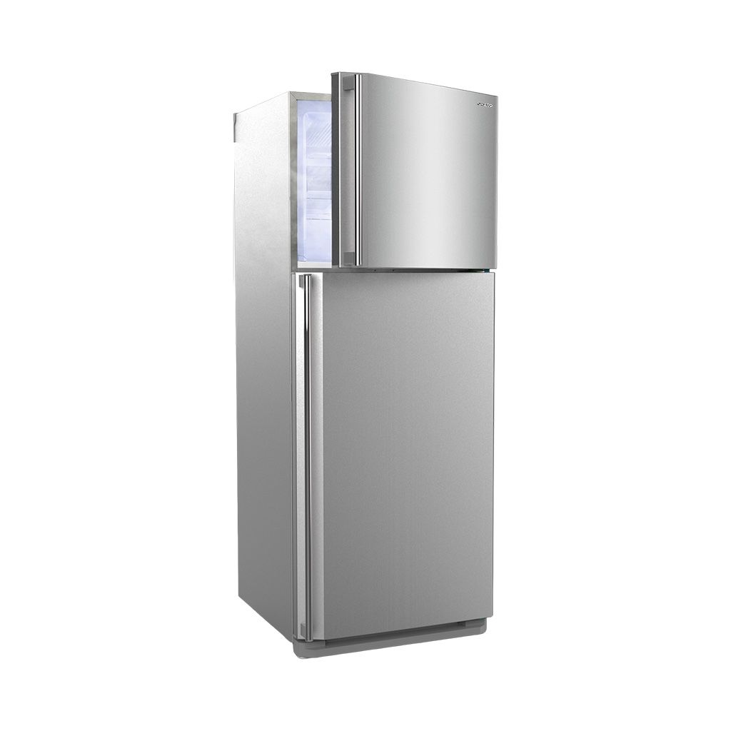 ثلاجة شارب 396 لتر نوفروست مع Hybrid Cooling وAg+ Nano. Sharp 396L No Frost Refrigerator with Hybrid Cooling and Nano Deodorizer.