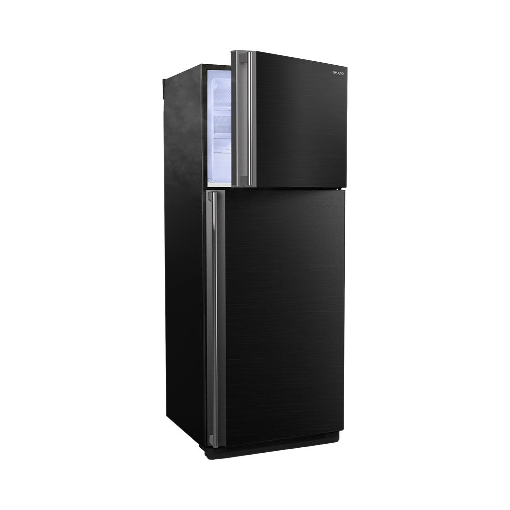ثلاجة شارب نوفروست 450 لتر بتقنيات تبريد متقدمة وضمان 10 سنوات مع توصيل متاح، Sharp refrigerator 450L with advanced cooling and 10-year warranty.