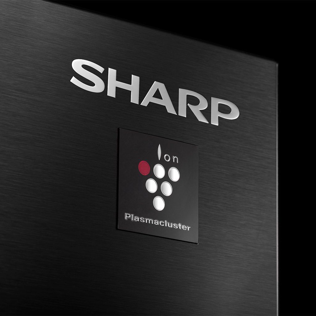 ثلاجة شارب انفرتر نوفروست 450 لتر أحمر/سيلفر/أسود Sharp inverter 450L frost-free refrigerator with touch control and 10 years warranty.