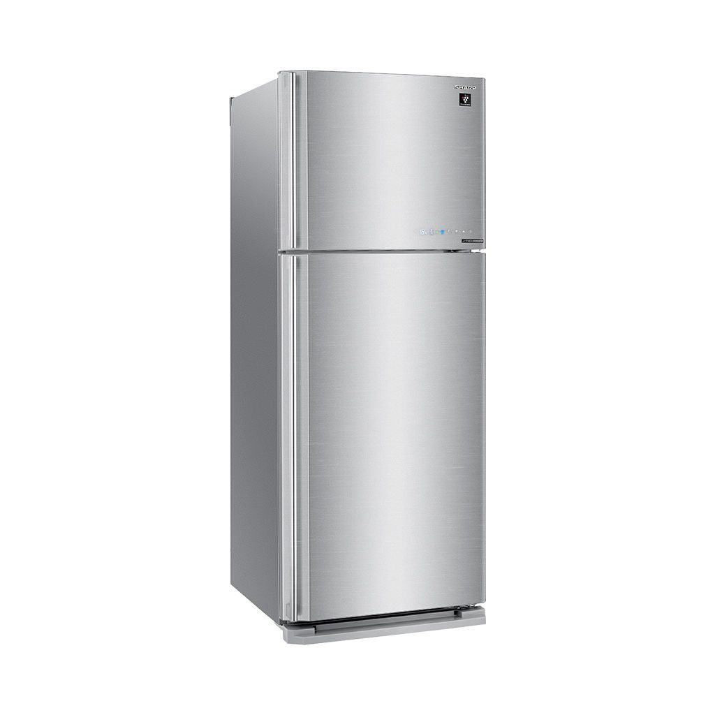 ثلاجة شارب انفرتر نوفروست 450 لتر أحمر/سيلفر/أسود Sharp inverter 450L frost-free refrigerator with touch control and 10 years warranty.