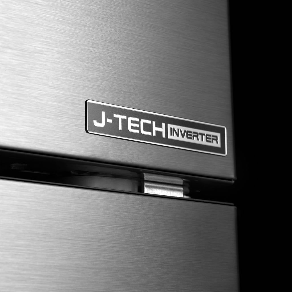 ثلاجة شارب انفرتر نوفروست 450 لتر أحمر/سيلفر/أسود Sharp inverter 450L frost-free refrigerator with touch control and 10 years warranty.