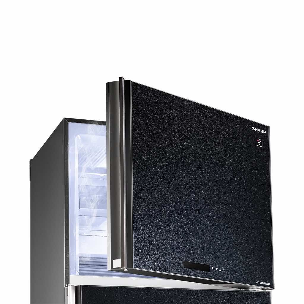 ثلاجة شارب نوفروست 480 لتر Inverter بتقنيات تبريد وتنقية متقدمة. Sharp 480L No Frost Refrigerator with Hybrid Cooling and Touch Control.