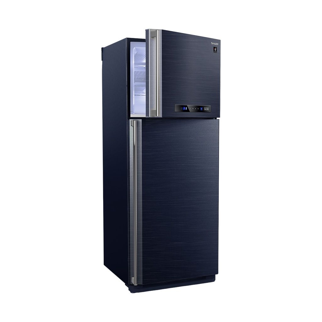 ثلاجة شارب ديجيتال نوفروست 396 لتر بتقنية البلازما كلاستر وتبريد Hybrid. Sharp 396L NoFrost refrigerator with Plasma Cluster and Hybrid Cooling system.