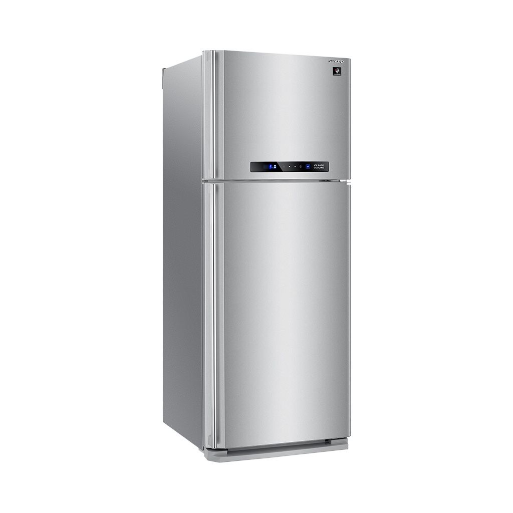 ثلاجة شارب ديجيتال نوفروست 396 لتر بتقنية البلازما كلاستر وتبريد Hybrid. Sharp 396L NoFrost refrigerator with Plasma Cluster and Hybrid Cooling system.