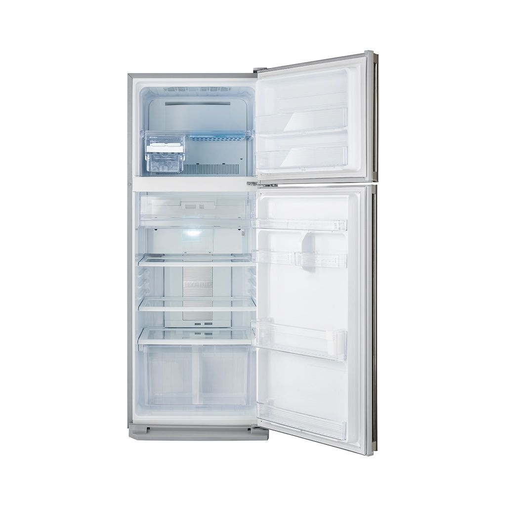 ثلاجة شارب ديجيتال نوفروست 396 لتر بتقنية البلازما كلاستر وتبريد Hybrid. Sharp 396L NoFrost refrigerator with Plasma Cluster and Hybrid Cooling system.