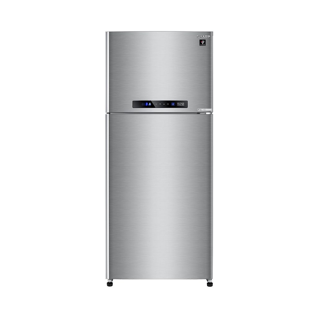 ثلاجة شارب انفرتر ديجيتال نوفروست 396 لتر أسود/استانلس Sharp 396L inverter digital frost-free refrigerator with touch control and 10 years warranty.