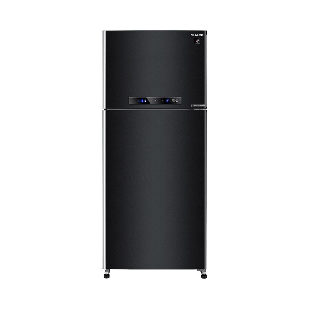 ثلاجة شارب انفرتر ديجيتال نوفروست 396 لتر أسود/استانلس Sharp 396L inverter digital frost-free refrigerator with touch control and 10 years warranty.