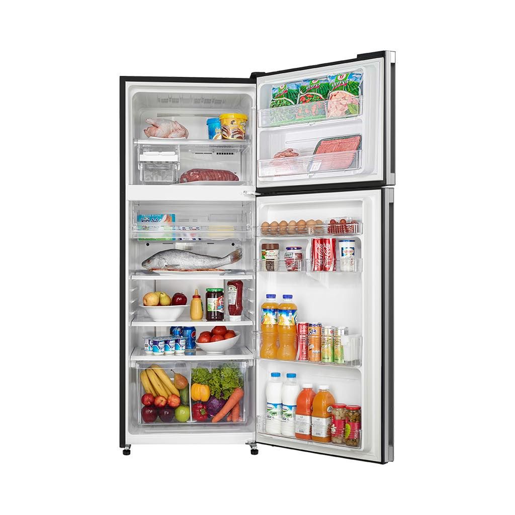ثلاجة شارب انفرتر ديجيتال نوفروست 396 لتر أسود/استانلس Sharp 396L inverter digital frost-free refrigerator with touch control and 10 years warranty.