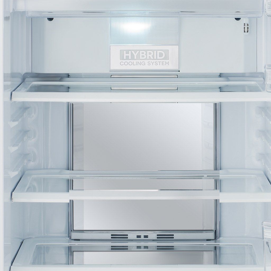 ثلاجة شارب انفرتر ديجيتال نوفروست 396 لتر أسود/استانلس Sharp 396L inverter digital frost-free refrigerator with touch control and 10 years warranty.