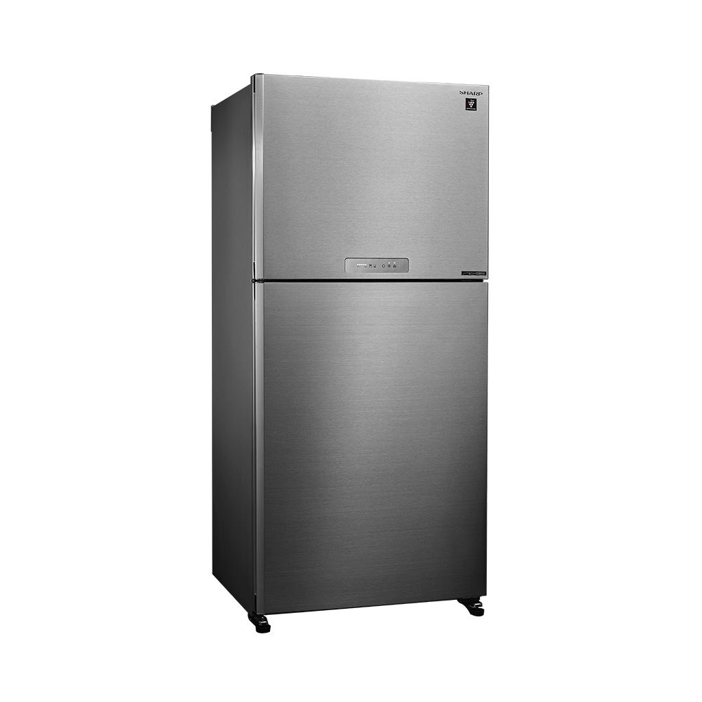 ثلاجة شارب انفرتر ديجيتال نوفروست 480 لتر استانلس/ستانلس غامق/أسود Sharp 480L inverter digital refrigerator with touch control and 10 years warranty.