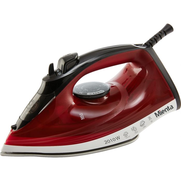 Mienta Si181009A Steam Iron Burgundy مكواة بخار 2010 وات، بورجندي 