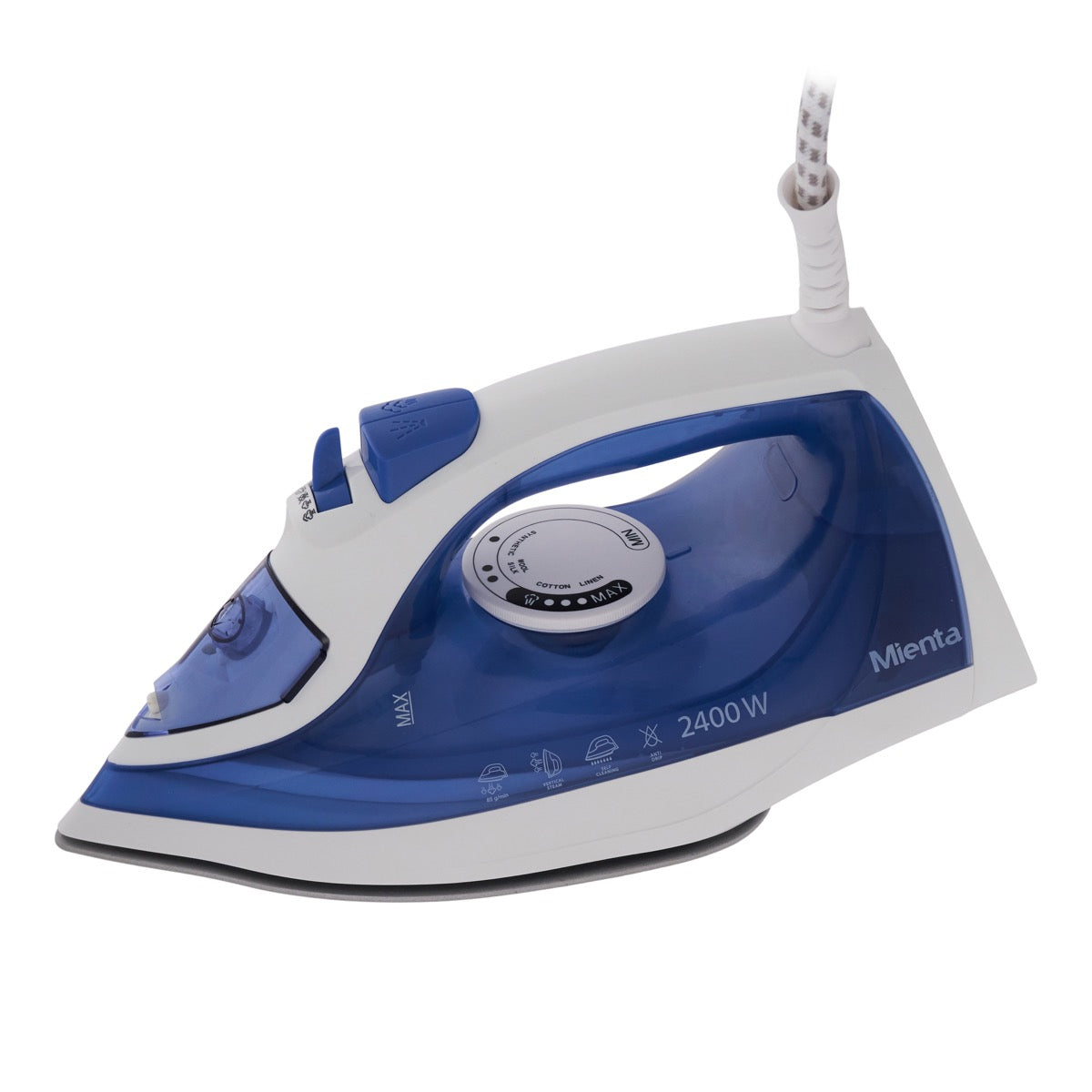 Electric Gold Steam Iron 2400 Watt Ceramic Base