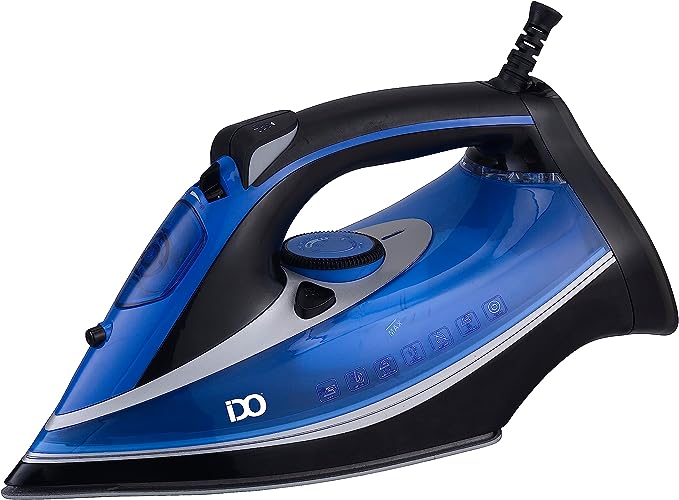 IDO iron 2800 watts - 400 mm tank - 1.8 meter cable - ceramic base - black/blue SI2800-BBK