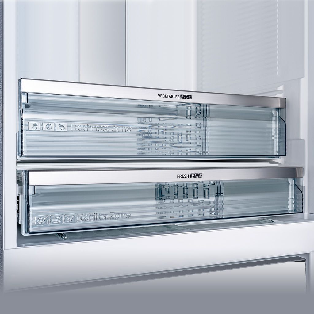 ثلاجة شارب انفرتر فريزر سفلي 558 لتر بألوان متعددة Sharp inverter bottom freezer refrigerator 558L with advanced cooling and 10 years warranty.