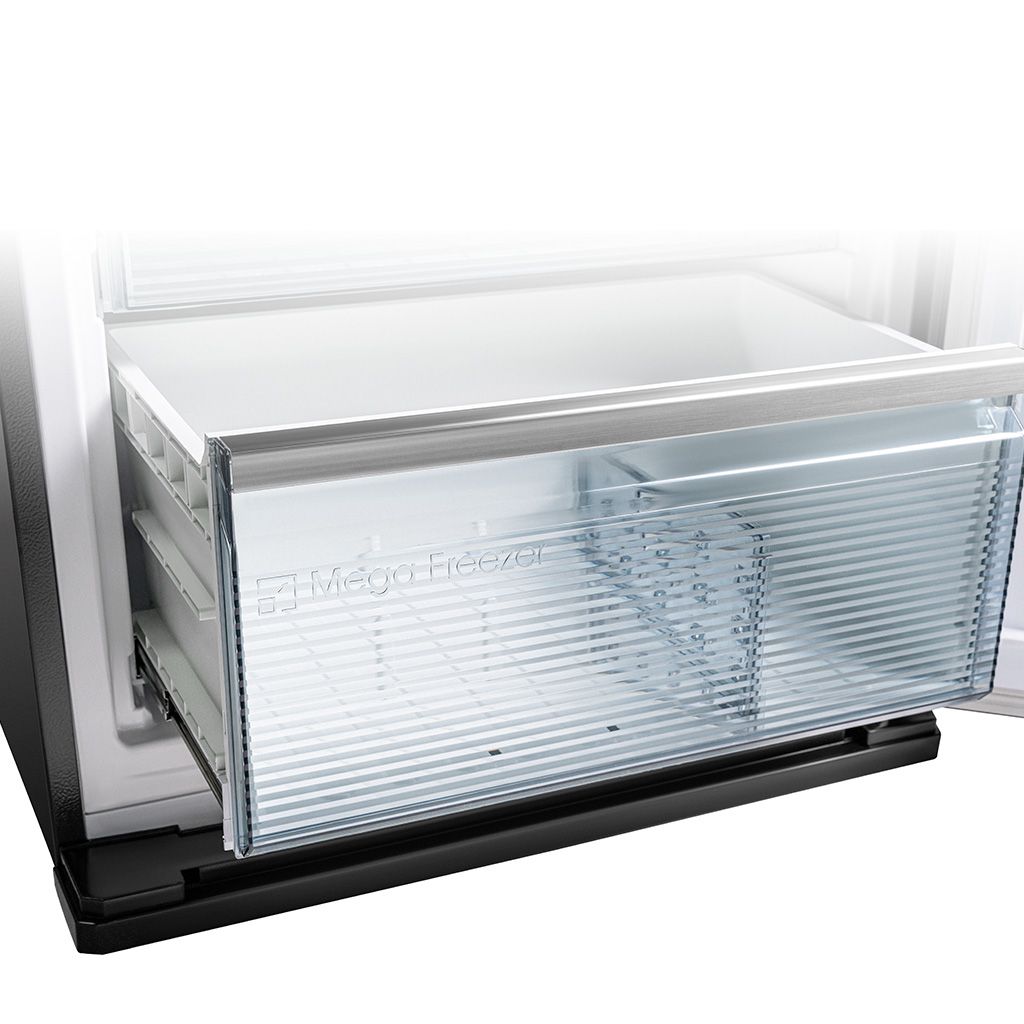 ثلاجة شارب انفرتر فريزر سفلي 558 لتر بألوان متعددة Sharp inverter bottom freezer refrigerator 558L with advanced cooling and 10 years warranty.