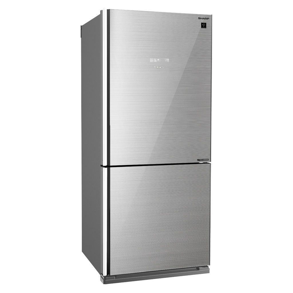 ثلاجة شارب انفرتر فريزر سفلي 558 لتر بألوان متعددة Sharp inverter bottom freezer refrigerator 558L with advanced cooling and 10 years warranty.