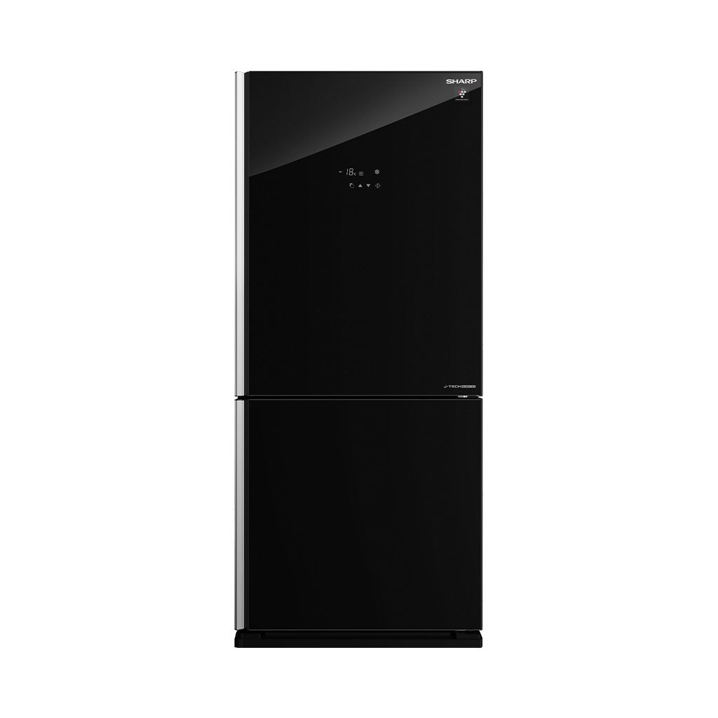 ثلاجة شارب انفرتر فريزر سفلي 558 لتر بألوان متعددة Sharp inverter bottom freezer refrigerator 558L with advanced cooling and 10 years warranty.