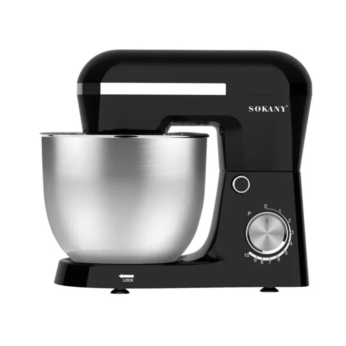 عجانه سوكاني 5.5 لتر 1000 وات و10 سرعات أداء عملي للعجن والخفق Sokany Stand Mixer 5.5L 1000W