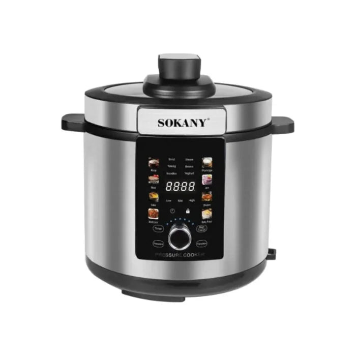 حله طهى ضغط ديجيتال سوكانى SK-07043 سعة 7 لتر وقدرة 1500 وات مع 8 برامج تشغيل – Sokany Digital Pressure Cooker 7L 1500W 8 programs.