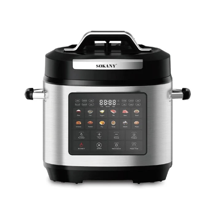 حله طهى ضغط سوكانى ديجيتال 9 لتر 1300 وات جهاز عملي للطهي السريع والذكي Digital Sokany Pressure Cooker 9L for fast and easy cooking