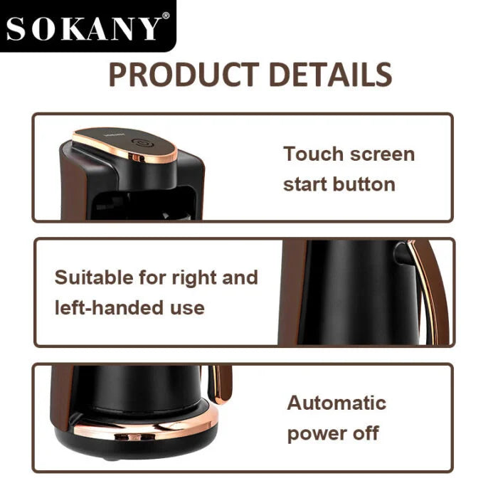 Sokany coffee machine 250ml 550watt