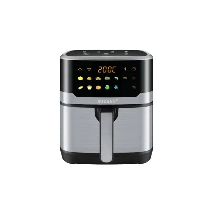 قلايه سوكانى ديجيتال SK-10085 سعة 7.5 لتر وقدرة 2200 وات مع سخانين وتحكم رقمي – Sokany Digital Air Fryer 7.5L 2200W dual heater.