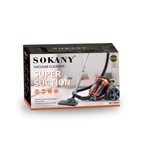 مكنسه 4200 وات سوكانى SK-13004 بسعة 3.5 لتر لتنظيف المنزل بسهولة مع توصيل متاح وضمان عام. | Sokany Vacuum Cleaner SK-13004 4200W 3.5L with delivery available and 1 year warranty.