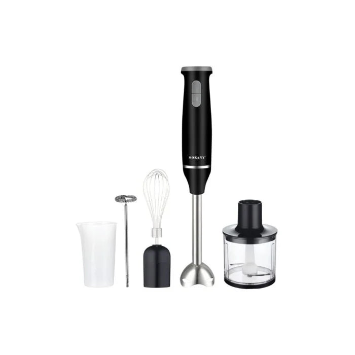 هاند بلندر 800 وات سوكاني SK-1714-5 متعدد الاستخدامات 5×1 مع ملحقات متعددة مع توصيل متاح وضمان عام. | Sokany Hand Blender SK-1714-5 5 in 1 800W with delivery available and 1 year warranty.