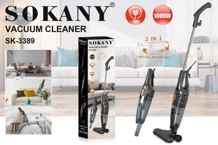 مكنسه كهربائيه SK-3389 21 1000 وات لتنظيف السجاد والأتربة بسهولة – SK-3389 21 vacuum 1000W for fast and effective home cleaning