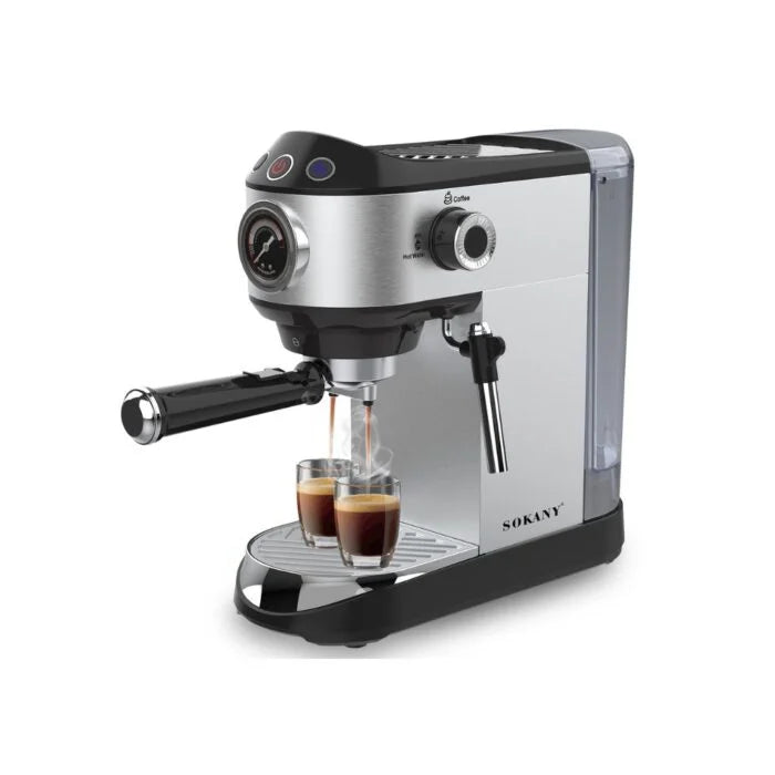 ماكينه قهوه اسبريسو SK-696B 1450 وات بسعة 1 لتر ومضخة 15 بار لتحضير قهوة قوية بسهولة – Espresso coffee machine 1450W 1L with 15 bar pump