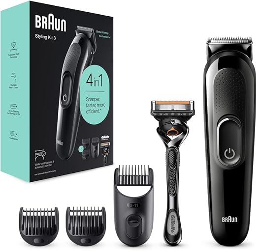 Braun SK3300 Styling kit 3 with 4 attachments including proglide razor for men