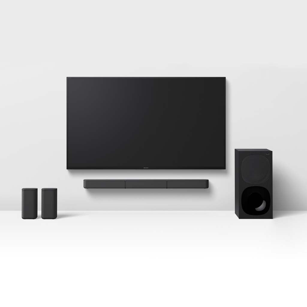 ساوند بار سوني 400 وات HT-S20R ببلوتوث ومدخل فلاشة وضمان سنة. Sony HT-S20R sound bar 400W with USB and Bluetooth for home audio.