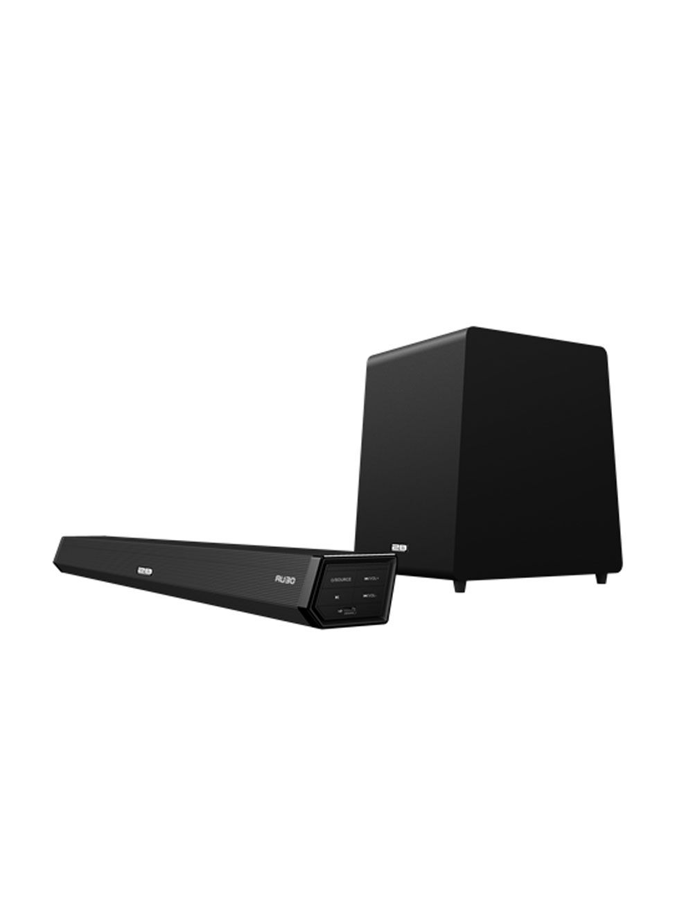 2B Sound Bar with Sub Woofer Pentagon Shape 80W RMS AUX - USB - HDMI- Optical - Black SP625