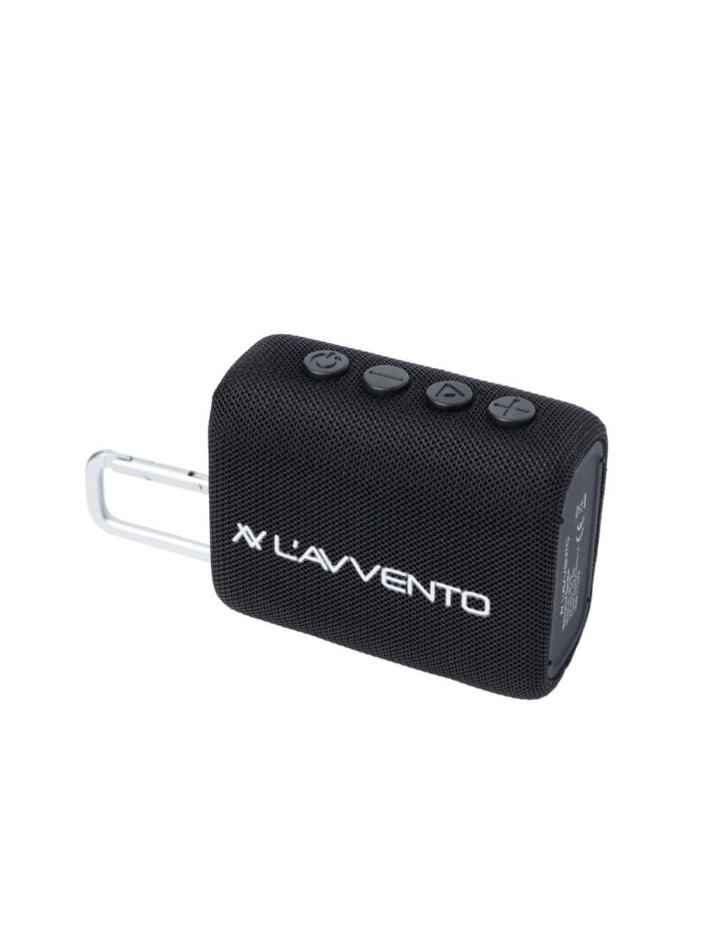 L'AVVENTO Waterproof Speaker IPX7, 5.5W, 1500mAh, TWS, Voice Assistance, Metal Carabiner, Black