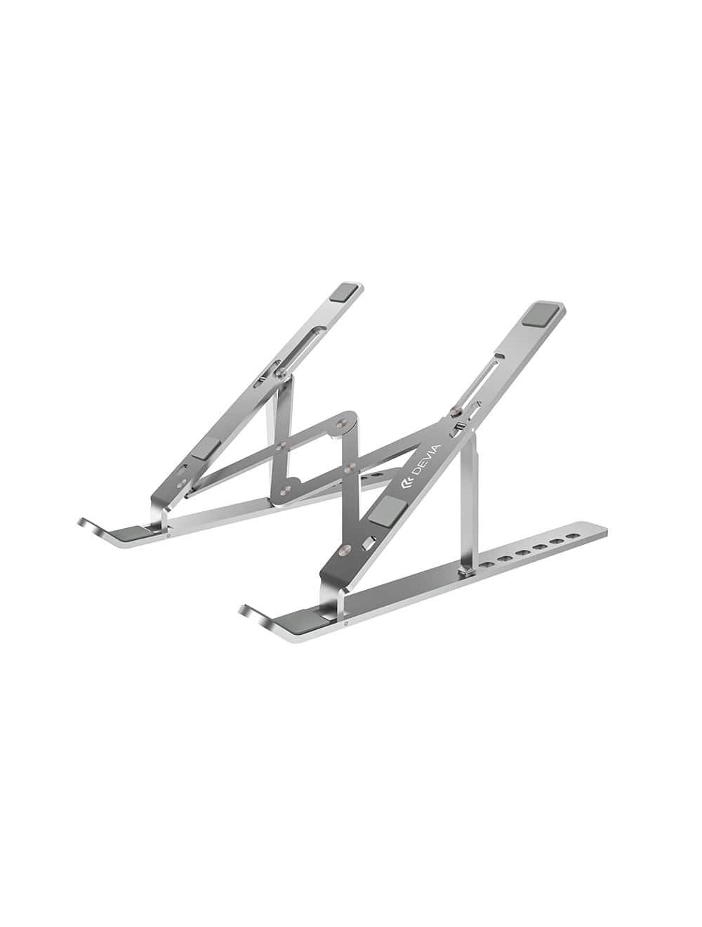 Devia Foldable Laptop Stand for Laptops and Tablets - Silver