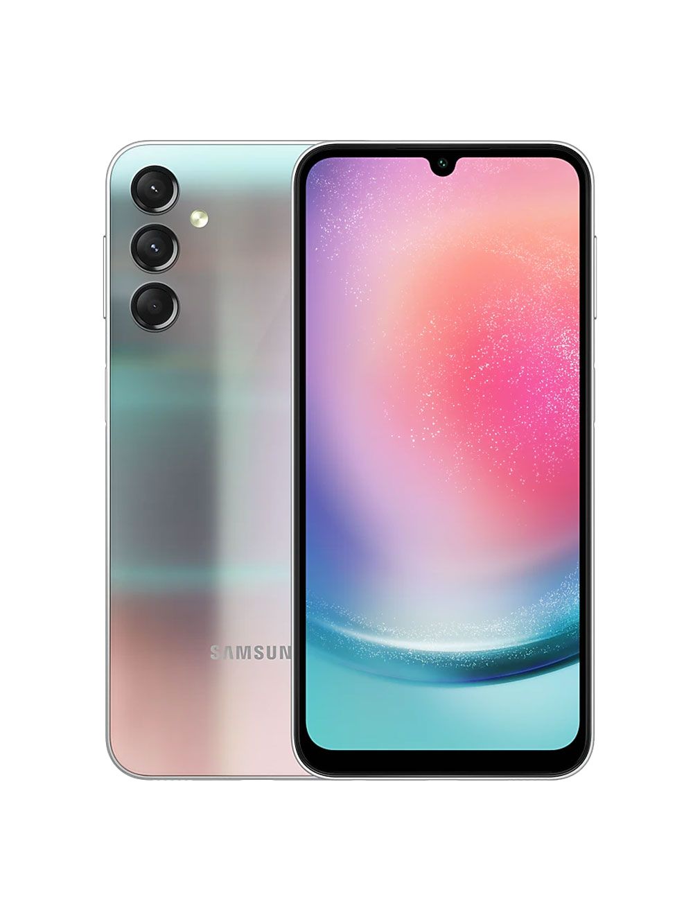 سامسونج a24 - رامات 6 جيجا، 128 جيجا، شاشة Super AMOLED، كاميرا ثلاثية وبطارية 5000mAh، توصيل وضمان سنة - Samsung Galaxy A24 6GB 128GB Black/Silver.