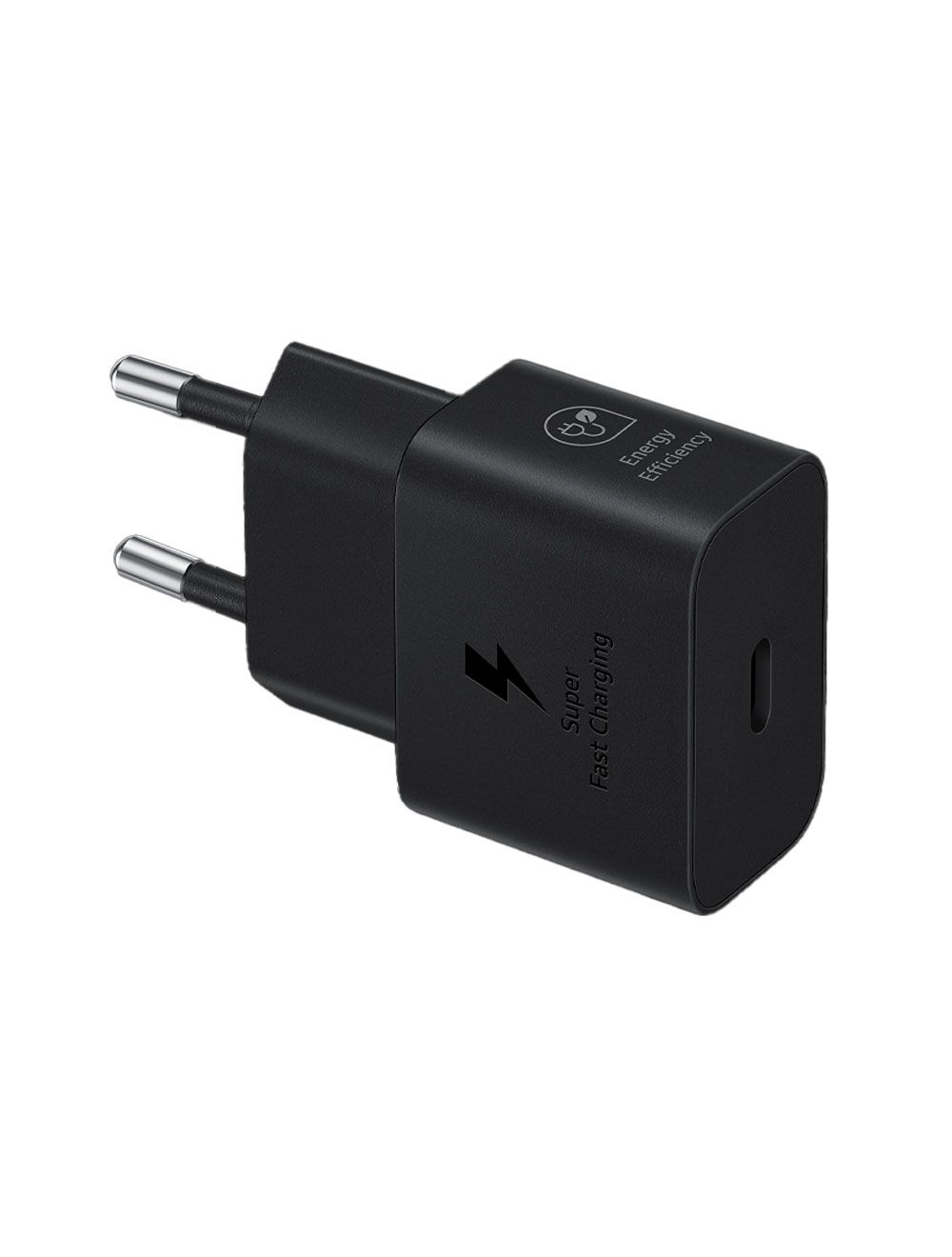 سامسونج- شاحن وات 25 -أسود سريع وآمن بتقنية GaN وتوصيل سريع | Samsung 25W USB-C Fast Charger Black with GaN Technology & Fast Delivery