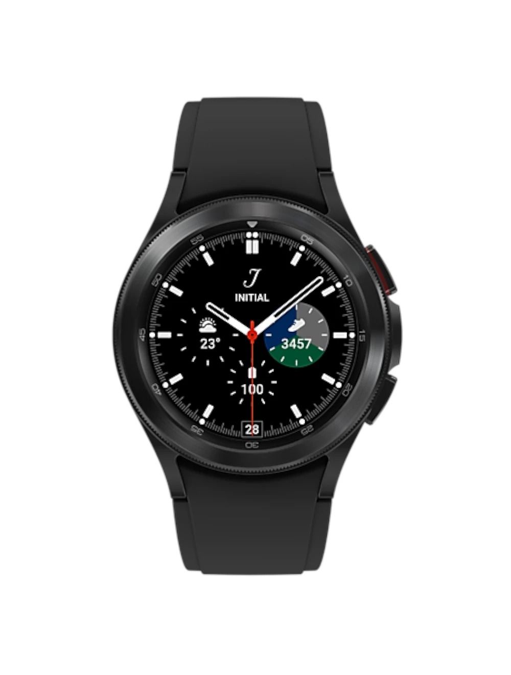 سامسونج جالاكسي - أسود ساعة ذكية بتقنيات صحية ورياضية متقدمة، Samsung Galaxy Watch4 Classic Black offers smart fitness tracking & premium design.